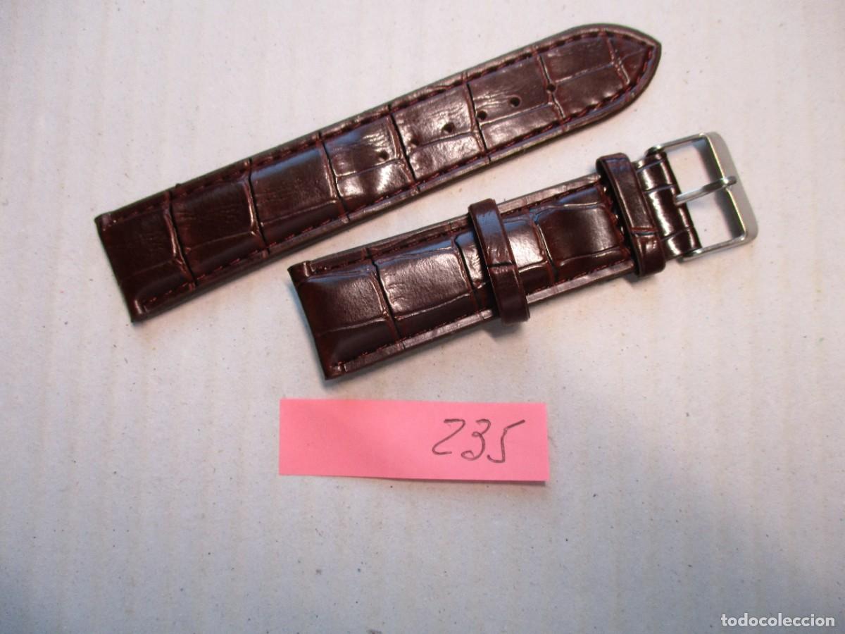 Pi&egrave;ces de rechange de montres et horloges: CORREA RELOJ PIEL MARRON OSCURO, NUEVA , LARGO 19 CM. ANCHO 2 CM Y CONECSION 2.1 CM. VER FOTOS