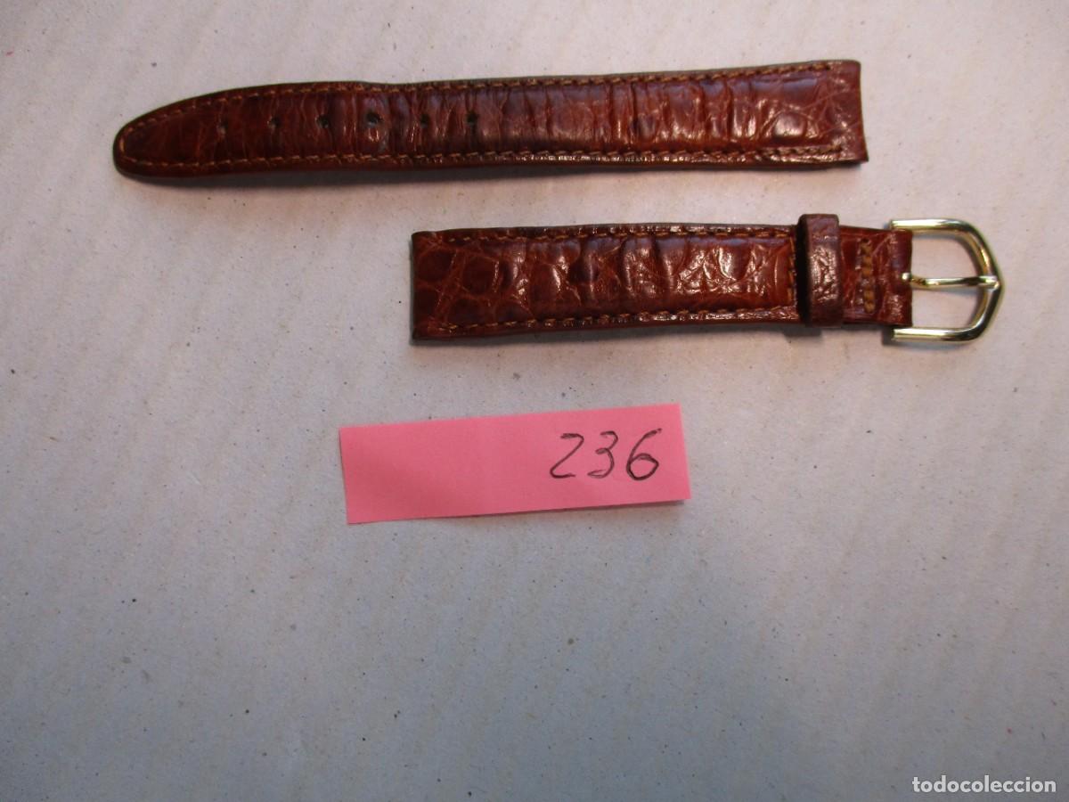 Recambios de relojes: CORREA RELOJ PIEL MARRON MEDIO, LARGO 18.5 , ANCHA 1.3 CONECSION 1.5 VER FOTOS.