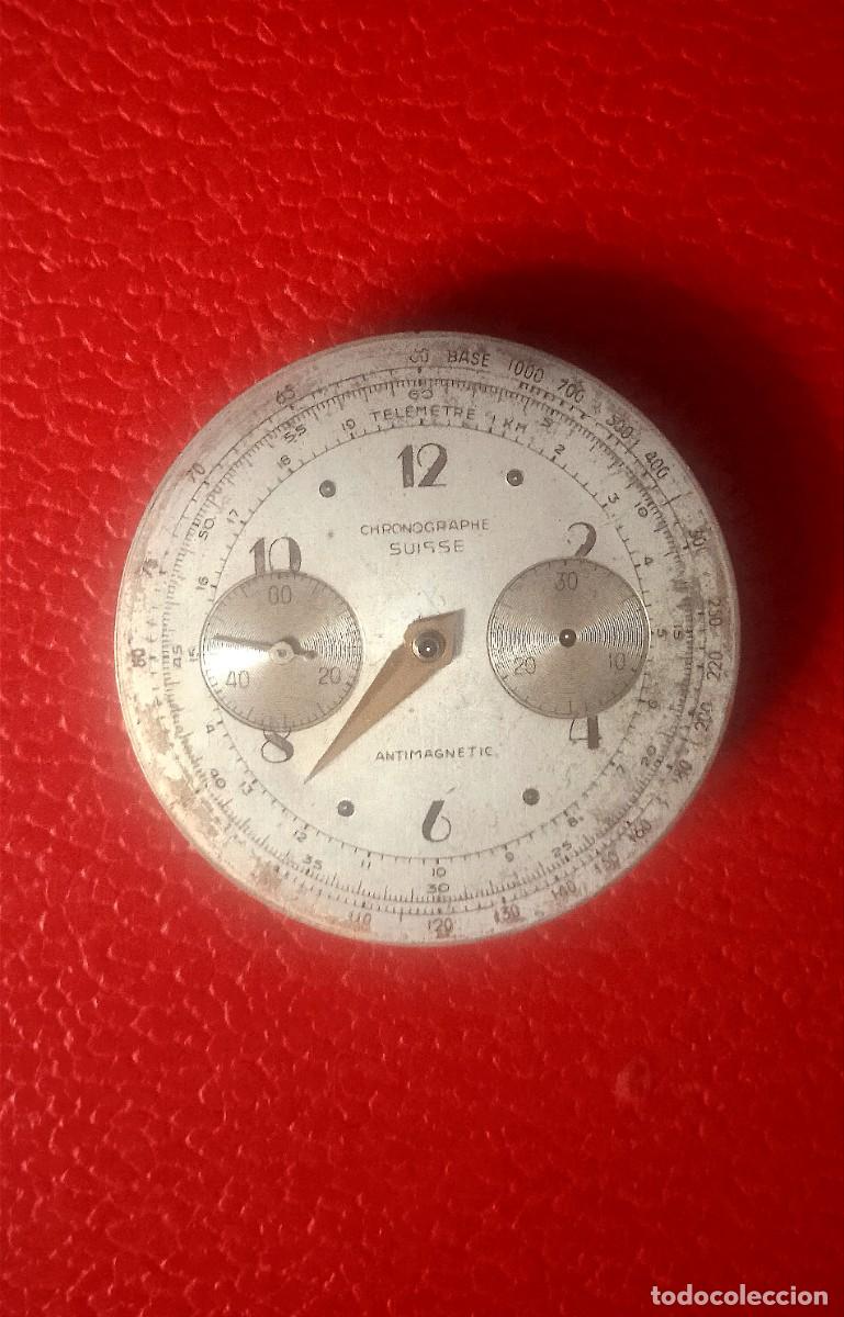 Recambios de relojes: MAQUINARIA RELOJ LANDELON CRONOGRAFO CARGA MANUAL.