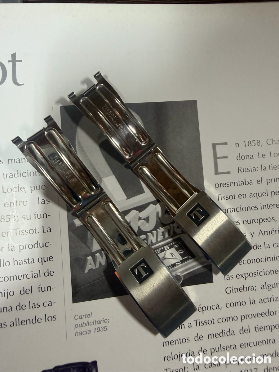Recambios de relojes: Cierres Tissot Vintage 16mm Acero Inoxidable