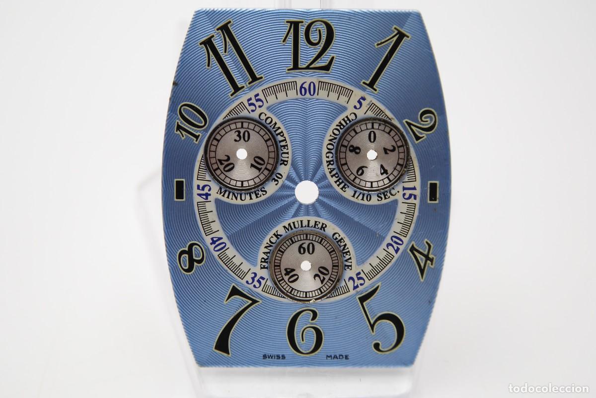Recambios de relojes: Franck Muller Cintree curvex chronograph blue dial