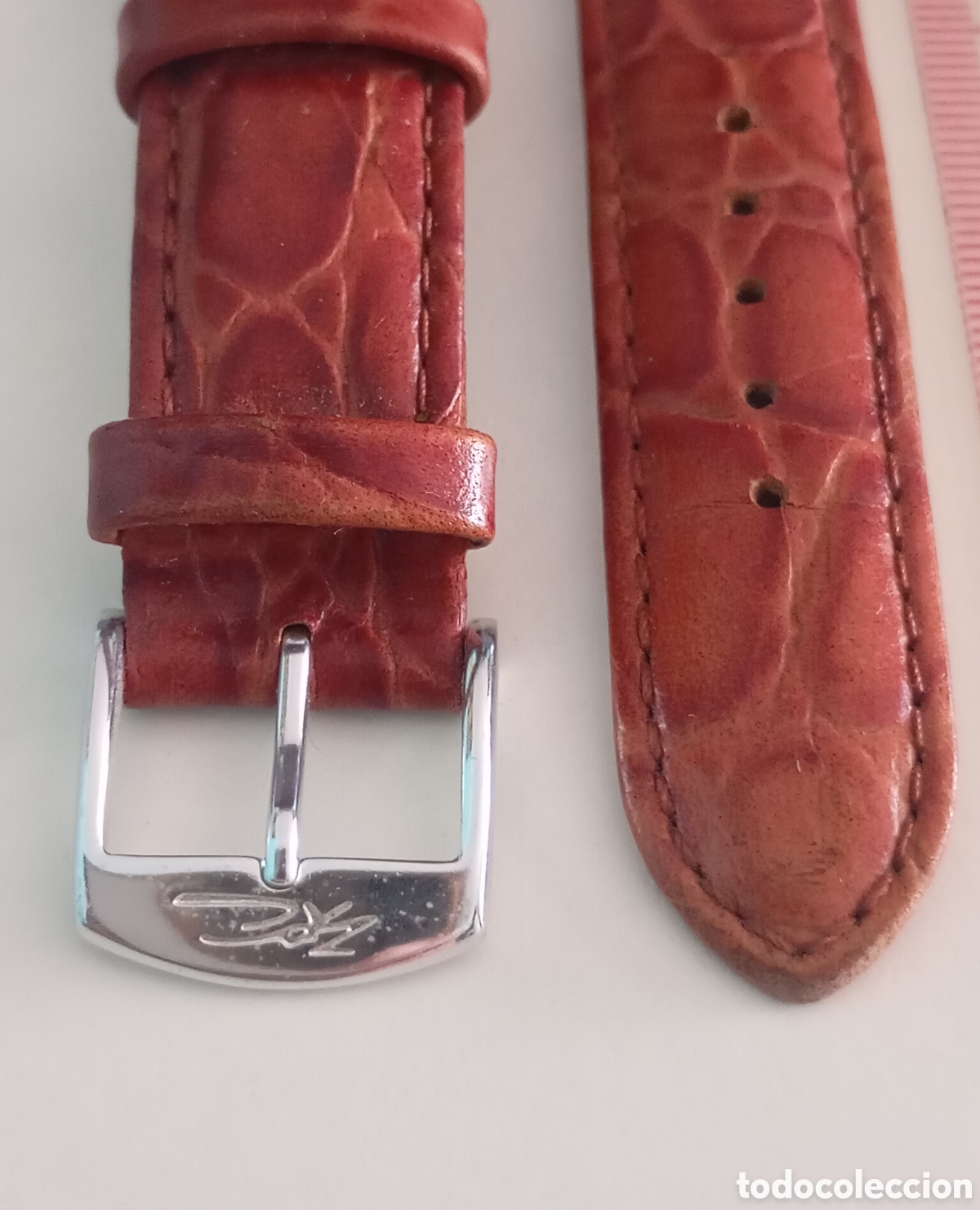Recambios de relojes: Correa reloj ZRC Zuccolo Rochet Cie AI+ Hebilla firmada Piel vacuno Crococalf aspecto cocodrilo 18mm