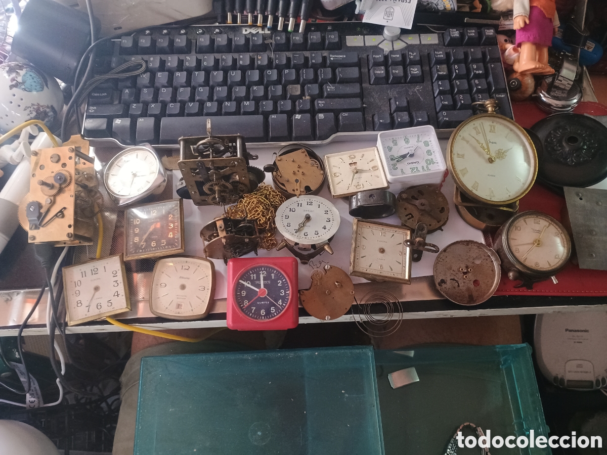 Recambios de relojes: LOTE DE PIEZAS DE RELOJ DE SOBREMESA Y PARA RESTAURAR