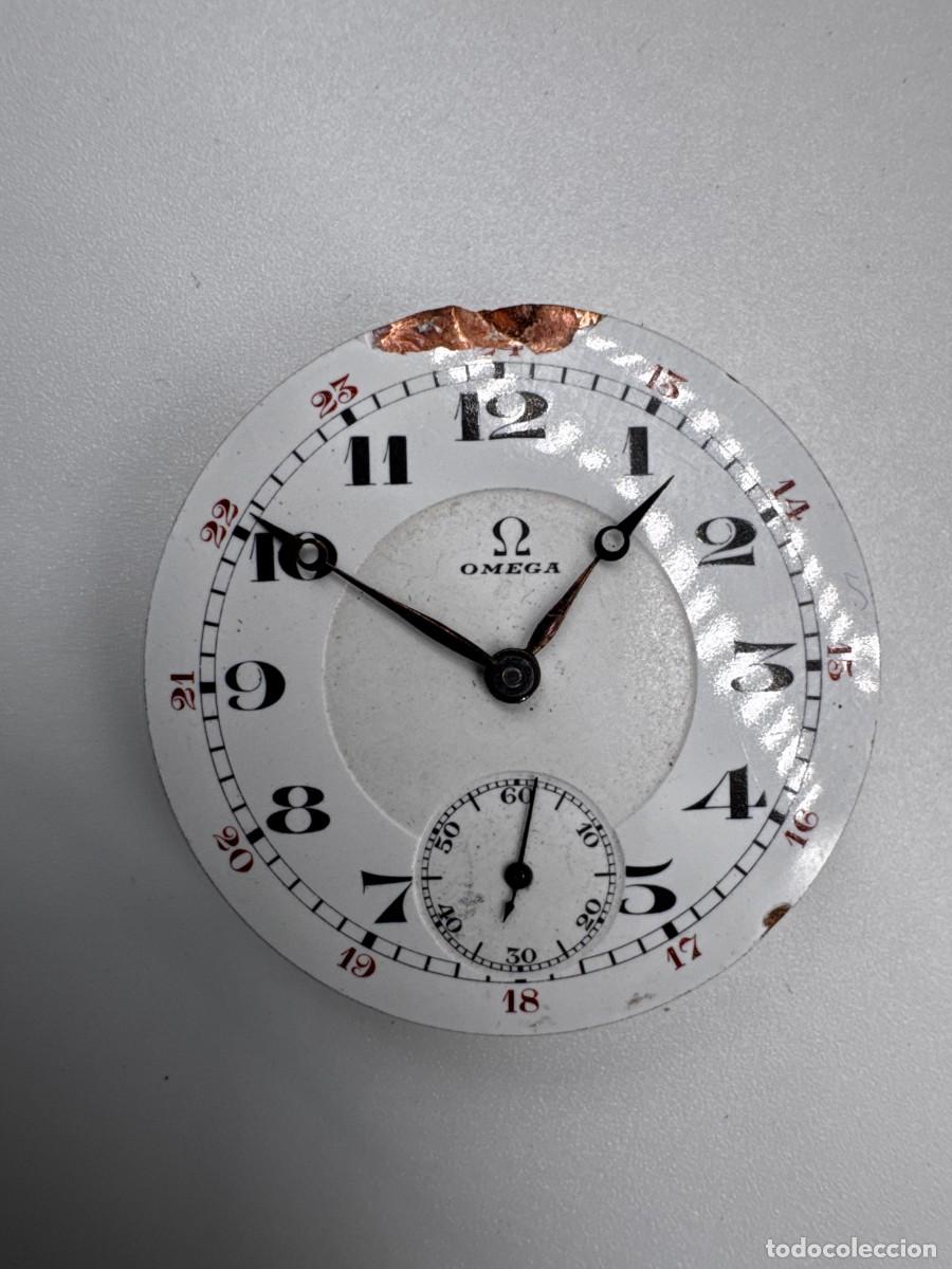 Ricambi di orologi: ESFERA OMEGA VINTAGE ANTIGUA CON AGUJAS Y SEGUNDERO PEQUE&Ntilde;O PARA RESTAURACI&Oacute;N