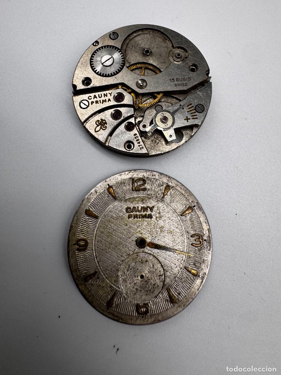 Ricambi di orologi: MOVIMIENTO CAUNY PRIMA 15 RUBIS SWISS VINTAGE CON ESFERA PARA PIEZAS O RESTAURAR