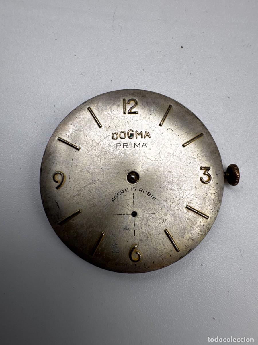 Ricambi di orologi: ESFERA Y MOVIMIENTO RELOJ DOGMA PRIMA ANCRE 17 RUBIS VINTAGE MEC&Aacute;NICO SEGUNDERO A LAS 6