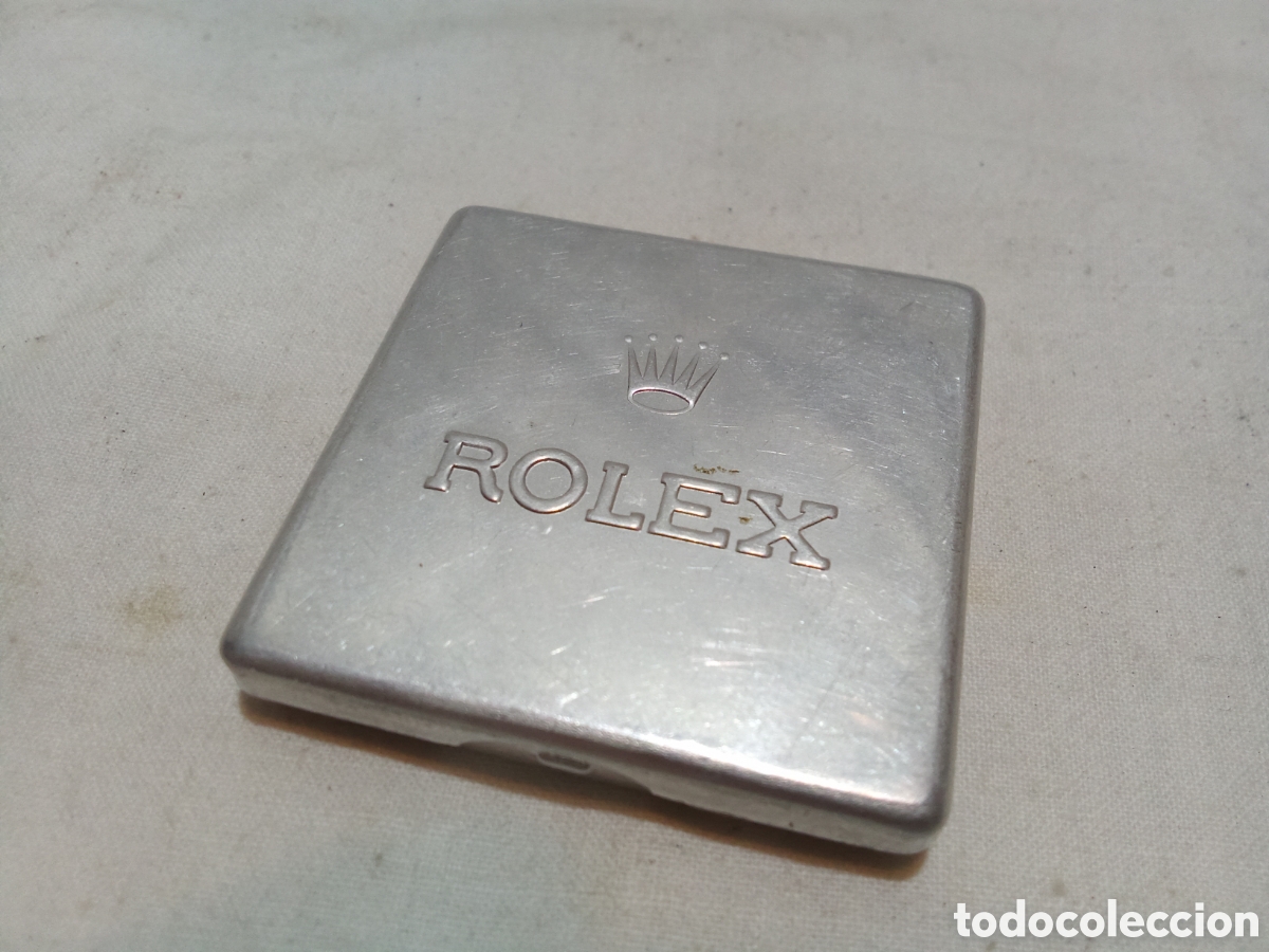 Recambios de relojes: CAJITA DE ROLEX MADE IN SWITZERLAND METALICA PARA COMPLEMENTOS Y REPUESTOS