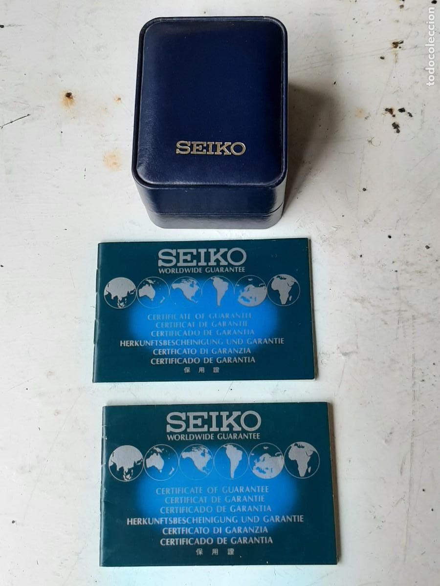Recambios de relojes: Caja o estuche de reloj y dos certificados de garant&iacute;a Seiko