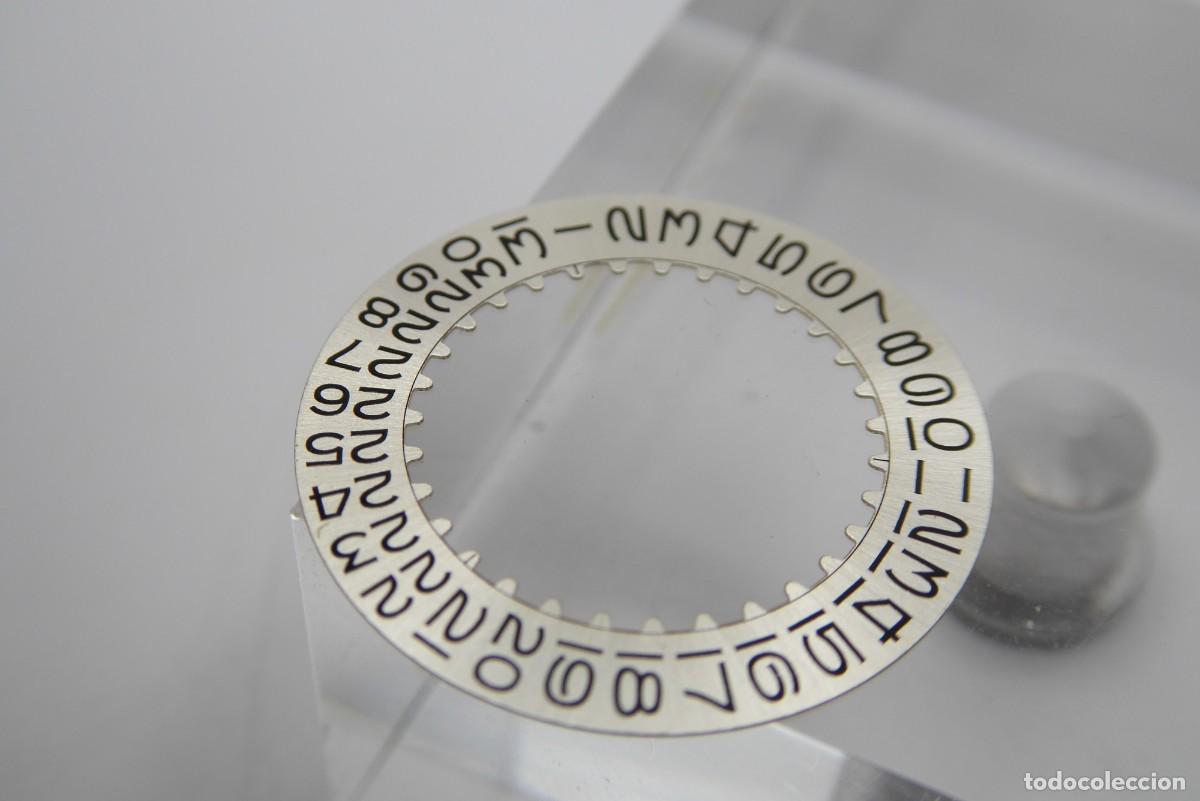 Recambios de relojes: Date indicator silver black numbers cal. 1570 - Foto 2