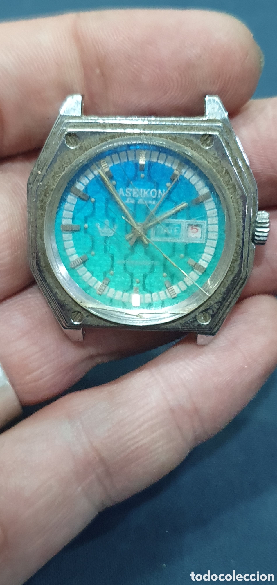 Pe&ccedil;as de reposi&ccedil;&atilde;o de rel&oacute;gios: Reloj Aseikon. Vintage a&ntilde;os 70. (L139)