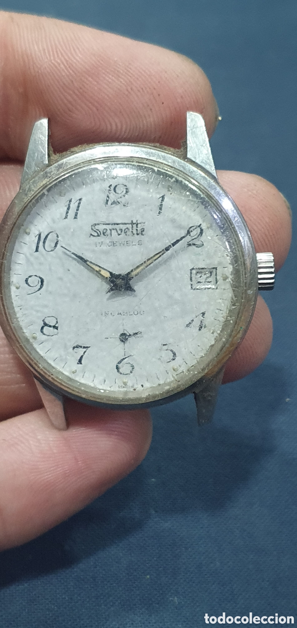 Recambios de relojes: Reloj Servette a cuerda. No funciona. (L139)