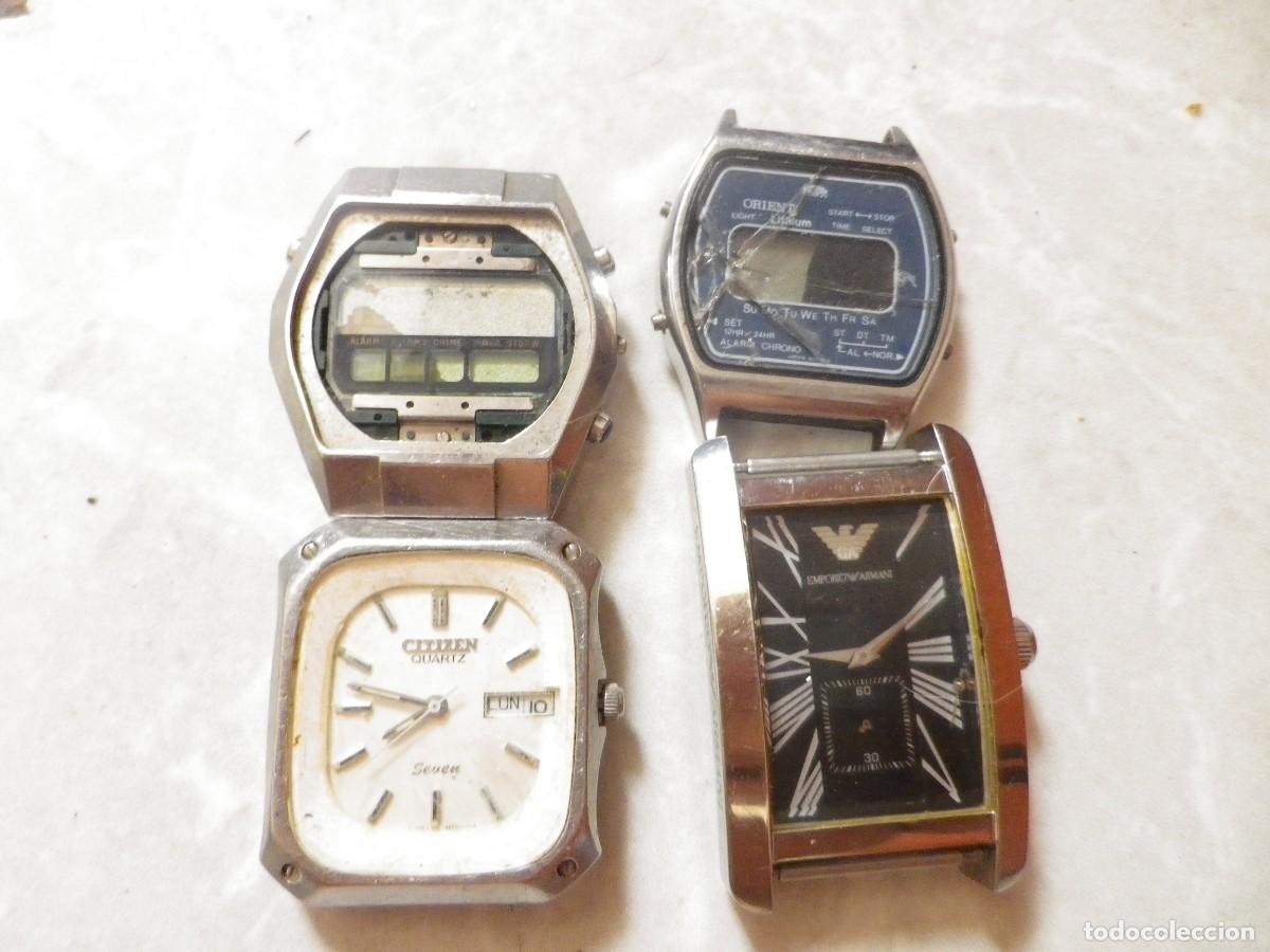 Recambios de relojes: Lote 4 Relojes Marca Armani Citizen Orient Despiece reparar o piezas watches