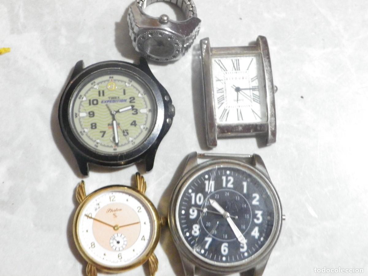 Recambios de relojes: Lote de 5 Relojes Vintage Timex, Phalon, Bivouac piezas o reparar watches