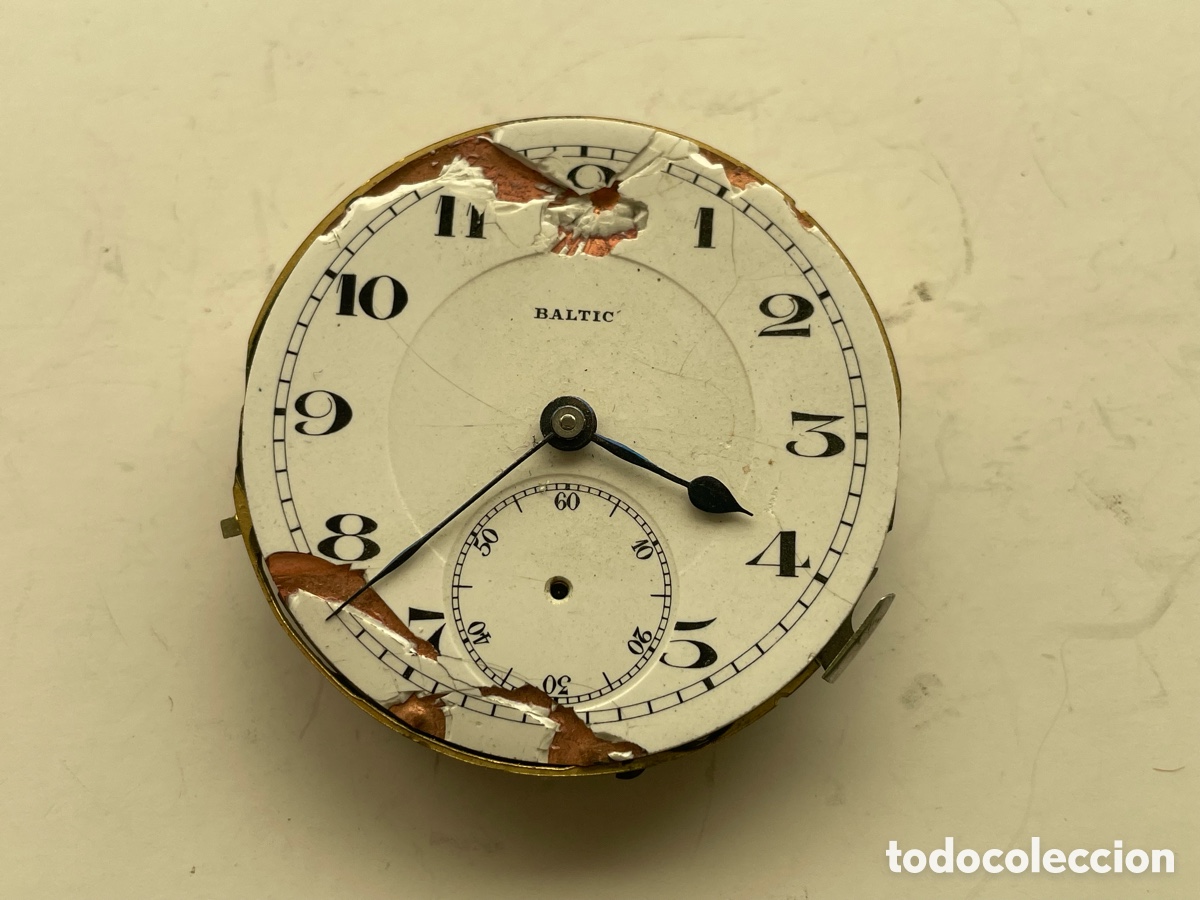 Recambios de relojes: M&aacute;quina y esfera reloj bolsillo Baltic - para piezas