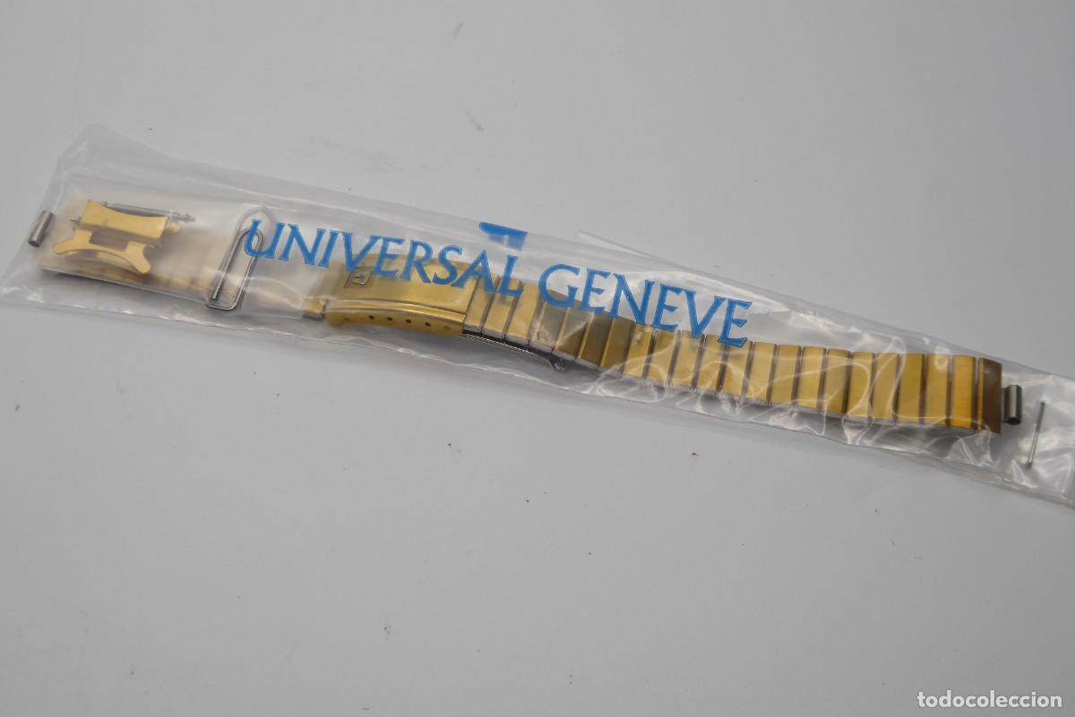 Recambios de relojes: Universal Gen&egrave;ve vintage bracelet gold plated 14mm