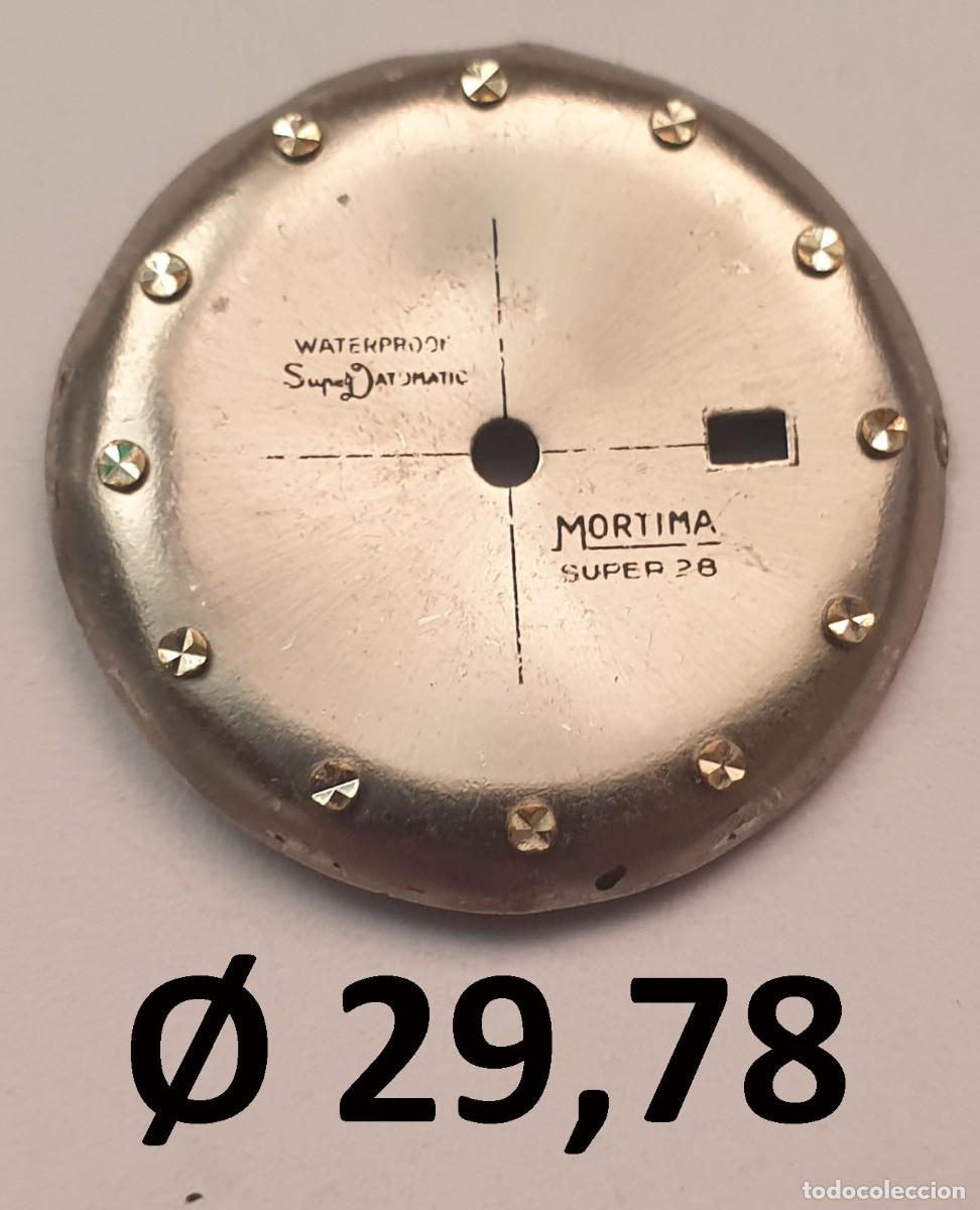Recambios de relojes: Esfera Reloj Mortima Super 28 - Super Datomatic / Waterproof - Ventana de Calendario - &Oslash; 29,78 mm -