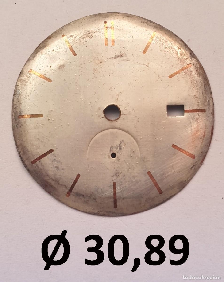 Recambios de relojes: T&Iacute;TULO DEL ANUNCIO Esfera Reloj Vintage Dewart - Ventana Calendario y Segundero a las 6 - &Oslash; 30,89 mm