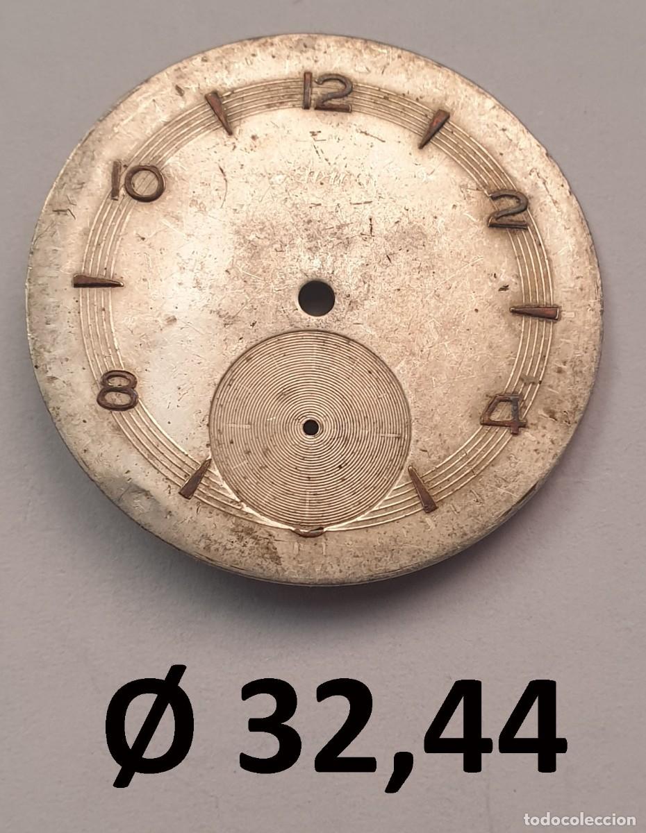 Recambios de relojes: Esfera de Reloj Vintage Art D&eacute;co - Segundero a las 6 - &Oslash; 32,44 mm