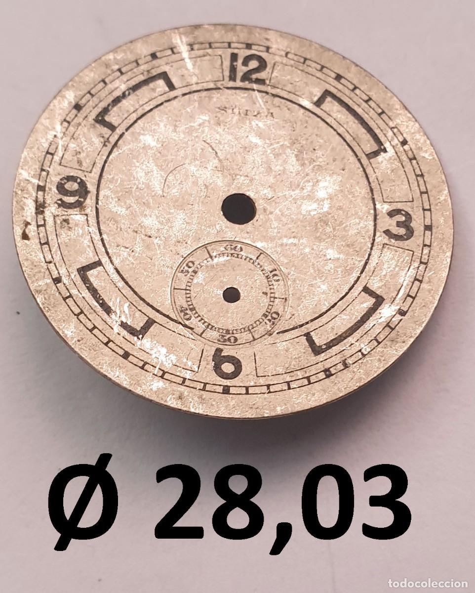 Recambios de relojes: Esfera Reloj Vintage Sulza Estilo Militar - Sector Dial - &Oslash; 28,03 mm