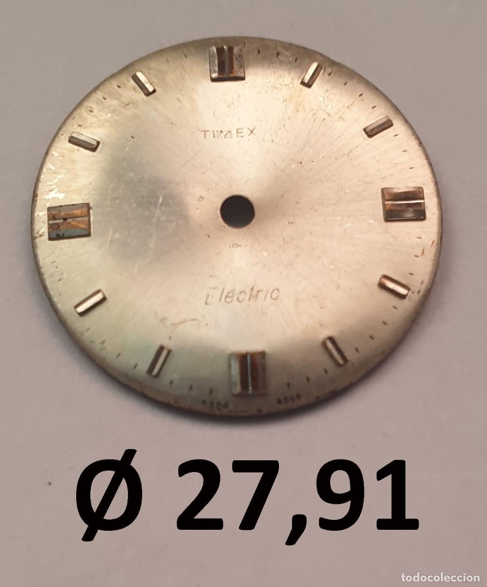 Recambios de relojes: Esfera Reloj Vintage Timex Electric - A&ntilde;os 60/70 - &Oslash; 27,91 mm