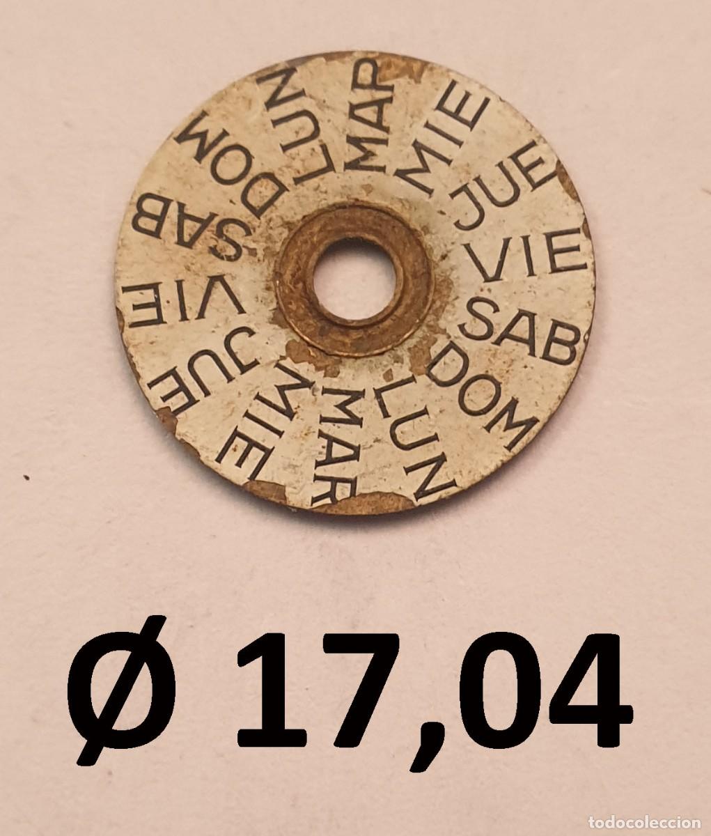 Recambios de relojes: Disco de Semanario / D&iacute;as de la Semana en Espa&ntilde;ol (Doble Secuencia) - &Oslash; 17,04 mm
