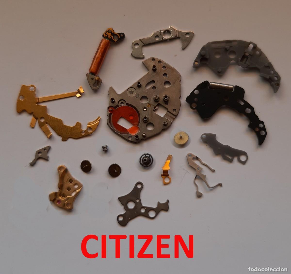 Recambios de relojes: Lote Despiece Mecanismo Cuarzo Citizen - Platina, Bobina, Puentes y Rodaje
