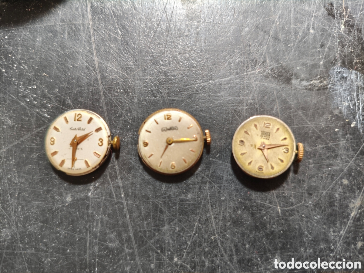 Recambios de relojes: Lote 3 movimientos reloj