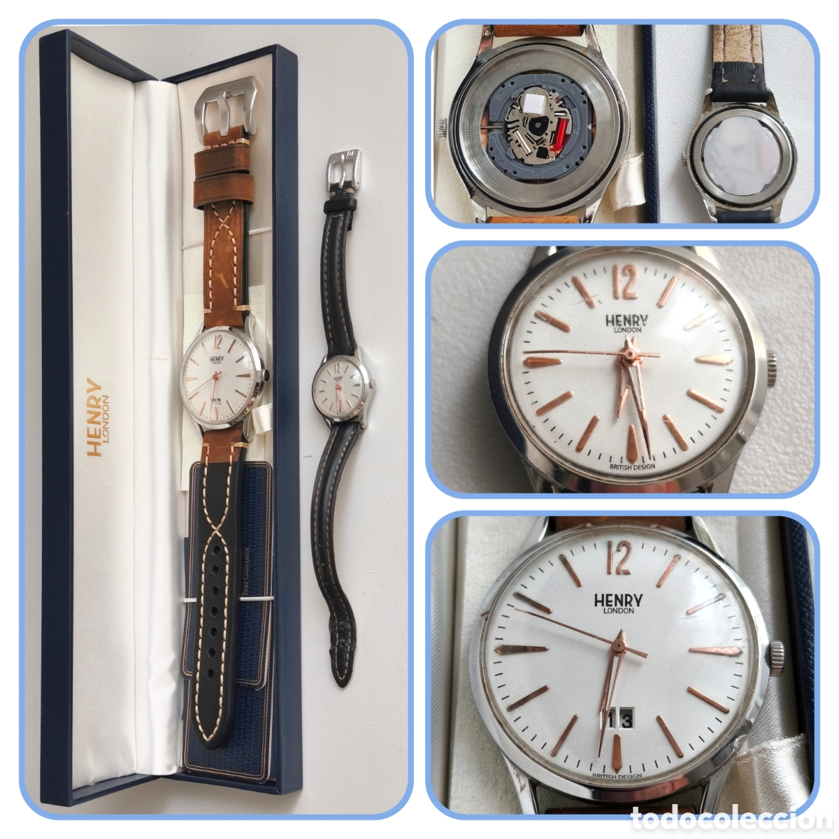 Recambios de relojes: Pack relojes Henry se&ntilde;or y se&ntilde;ora sin tapas traseras
