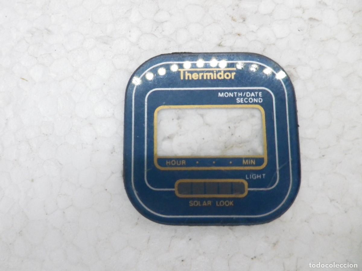 Recambios de relojes: Cristal Esfera Thermidor LCD Quartz Solar Look Vintage Repuesto Fornitura watche
