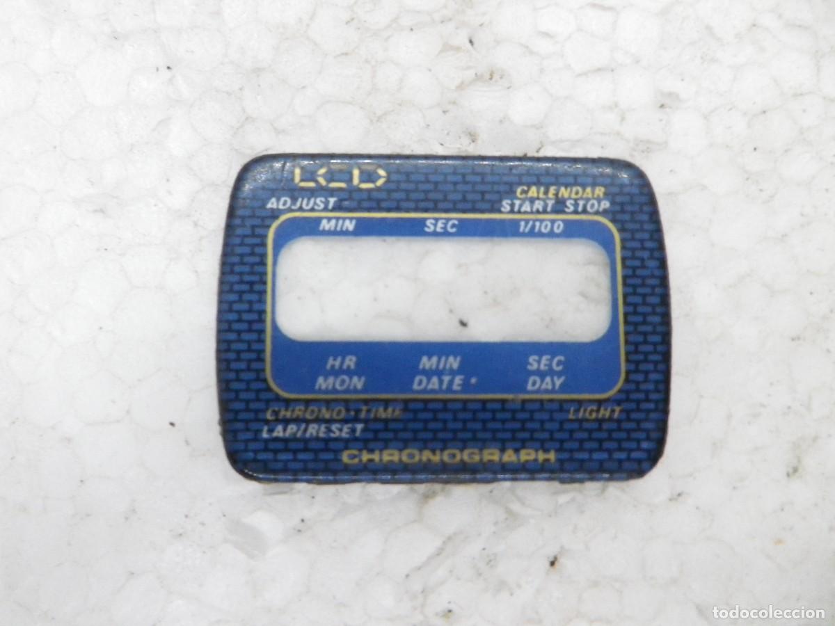 Recambios de relojes: Cristal Mascara Reloj Digital Vintage LCD Cronografo A&ntilde;os 80 Repuesto Rare WATCH