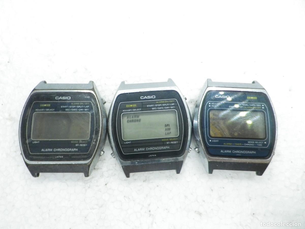 Recambios de relojes: LOTE PRESTIGIO: 3 Cajas Casio Vintage Japan Estado Est&eacute;tico Premium (Near Mint) Joyas de Colecci&oacute;n