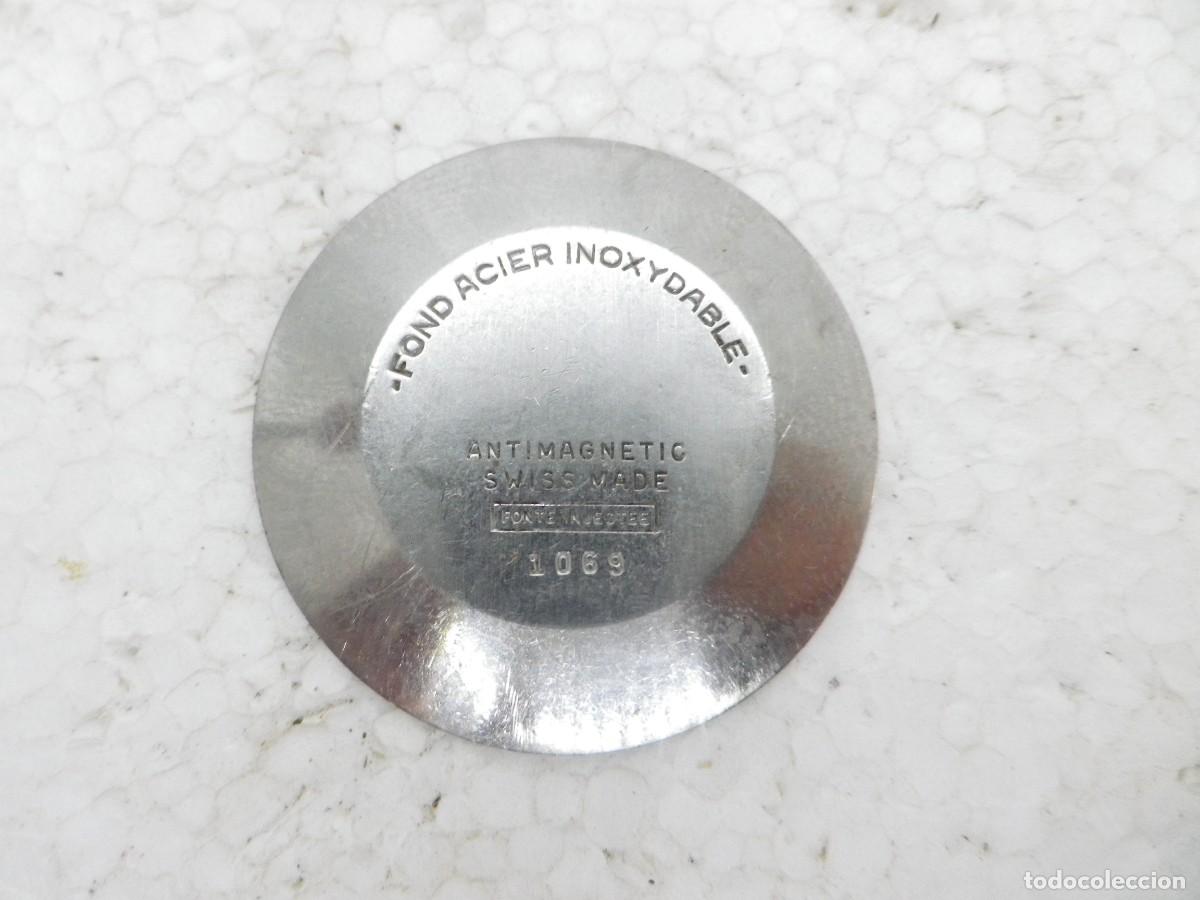 Recambios de relojes: Tapa trasera de repuesto para reloj mec&aacute;nico suizo vintage Acero inoxidable 34mm