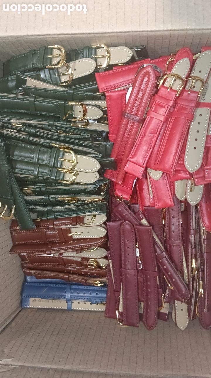 Recambios de relojes: LOTE 206 CORREAS RELOJ PIEL