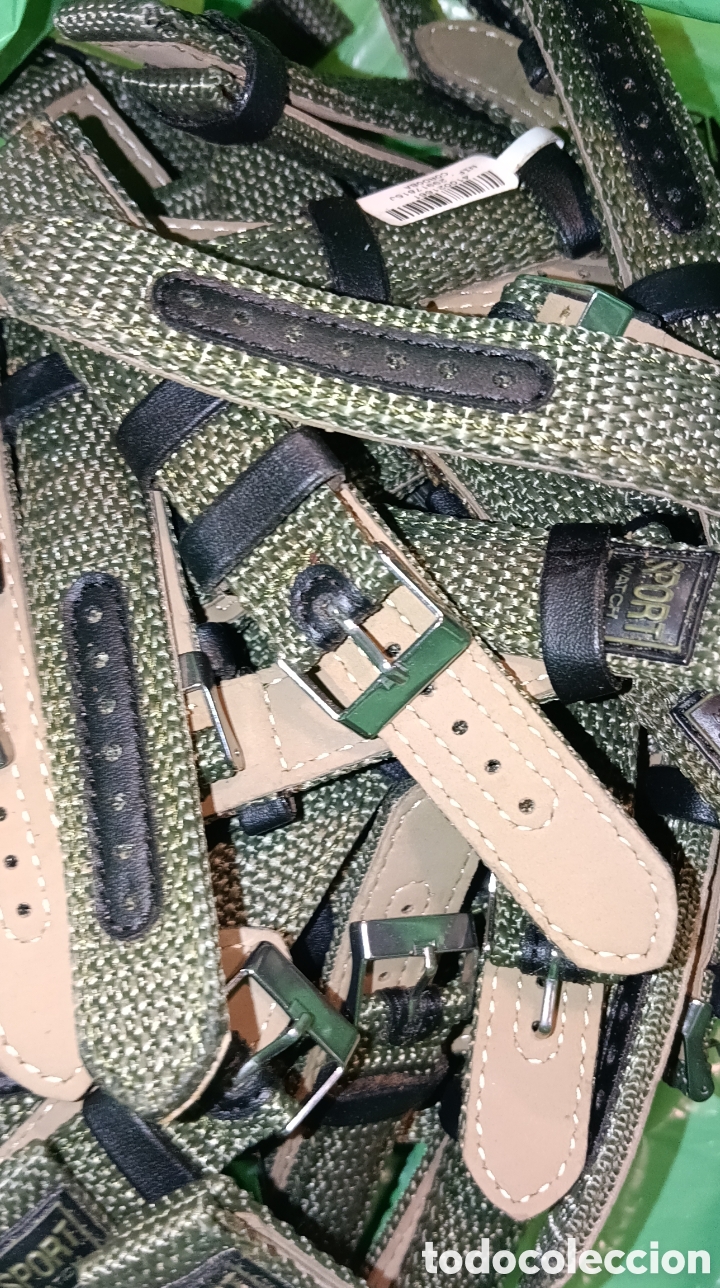 Recambios de relojes: LOTE 74 CORREAS RELOJ VERDE