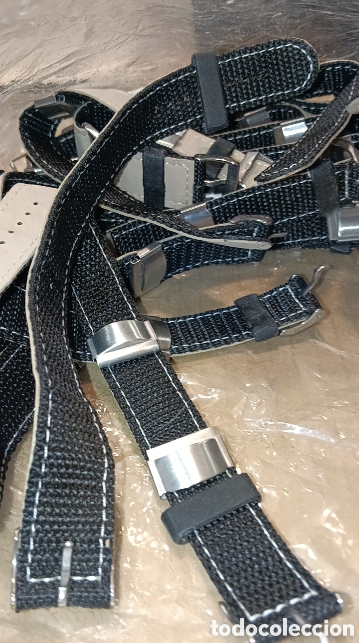 Recambios de relojes: LOTE 25 CORREAS RELOJ NEGRO
