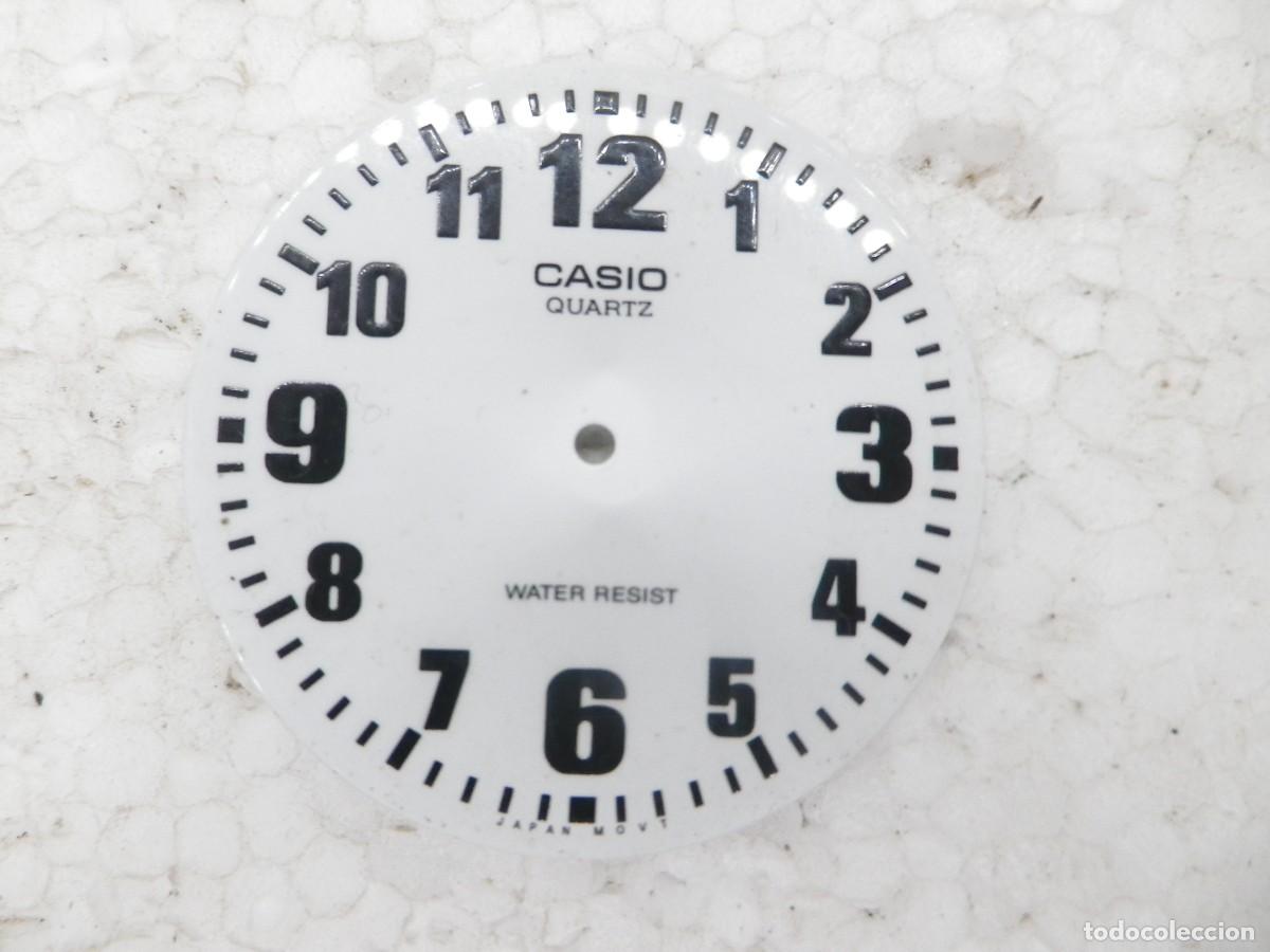 Recambios de relojes: Esfera Dial Casio Original Grande Blanco Japan Movt Para Maquinaria Miyota Mod