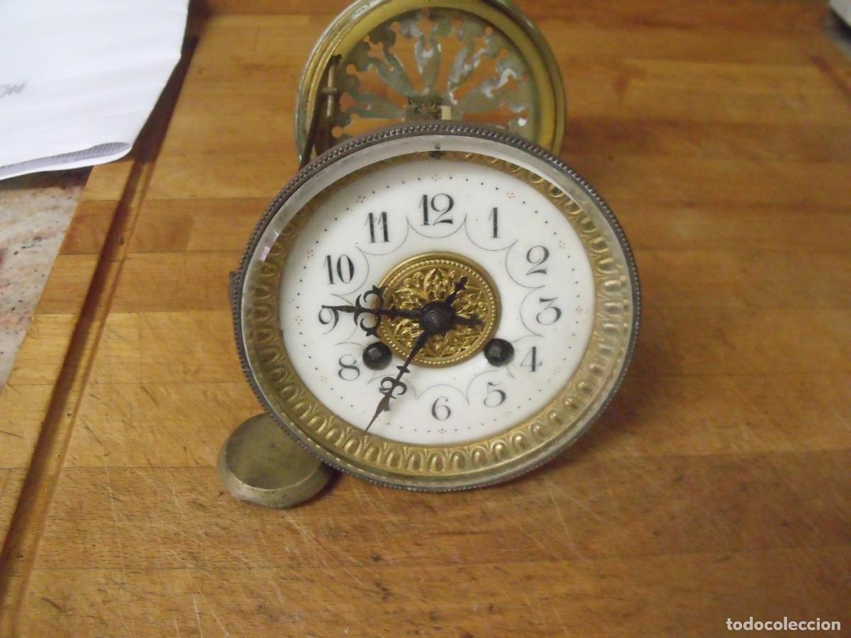 Recambios de relojes: ANTIGUA MAQUINARIA PARIS RELOJ SOBREMESA-A&Ntilde;O 1870-LOTE 676-FUNCIONA