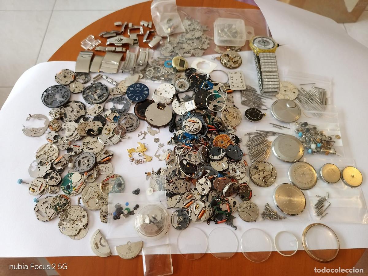 Recambios de relojes: LOTE PIEZAS RELOJERIA - RELOJES - VARIADO - ENGRANAJES MAQUINARIAS CIERRES CORREA ETC..