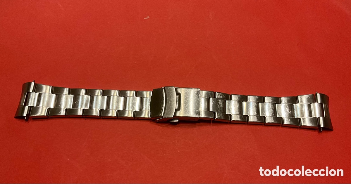 Recambios de relojes: CORREA RELOJ CABALLERO. ACERO. 18 cm. DOBLE CIERRE