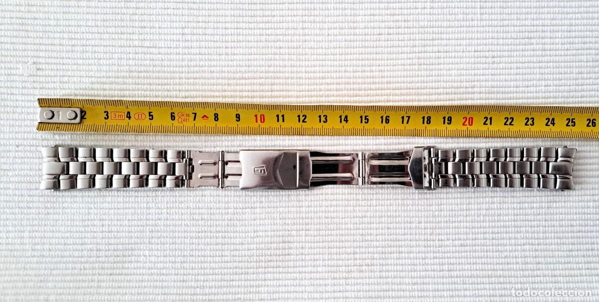 Recambios de relojes: FESTINA ARMIS ACERO INOXIDABLE ORIGINAL 20 MM. CON EXTENSORES, A&Ntilde;OS 90, BUEN ESTADO