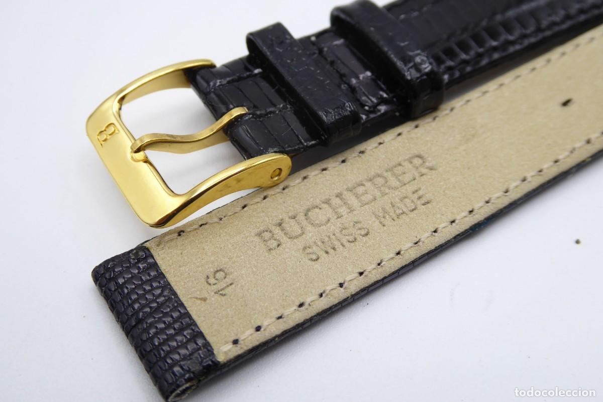 Recambios de relojes: Bucherer Lizard leather strap 16mm - Foto 5