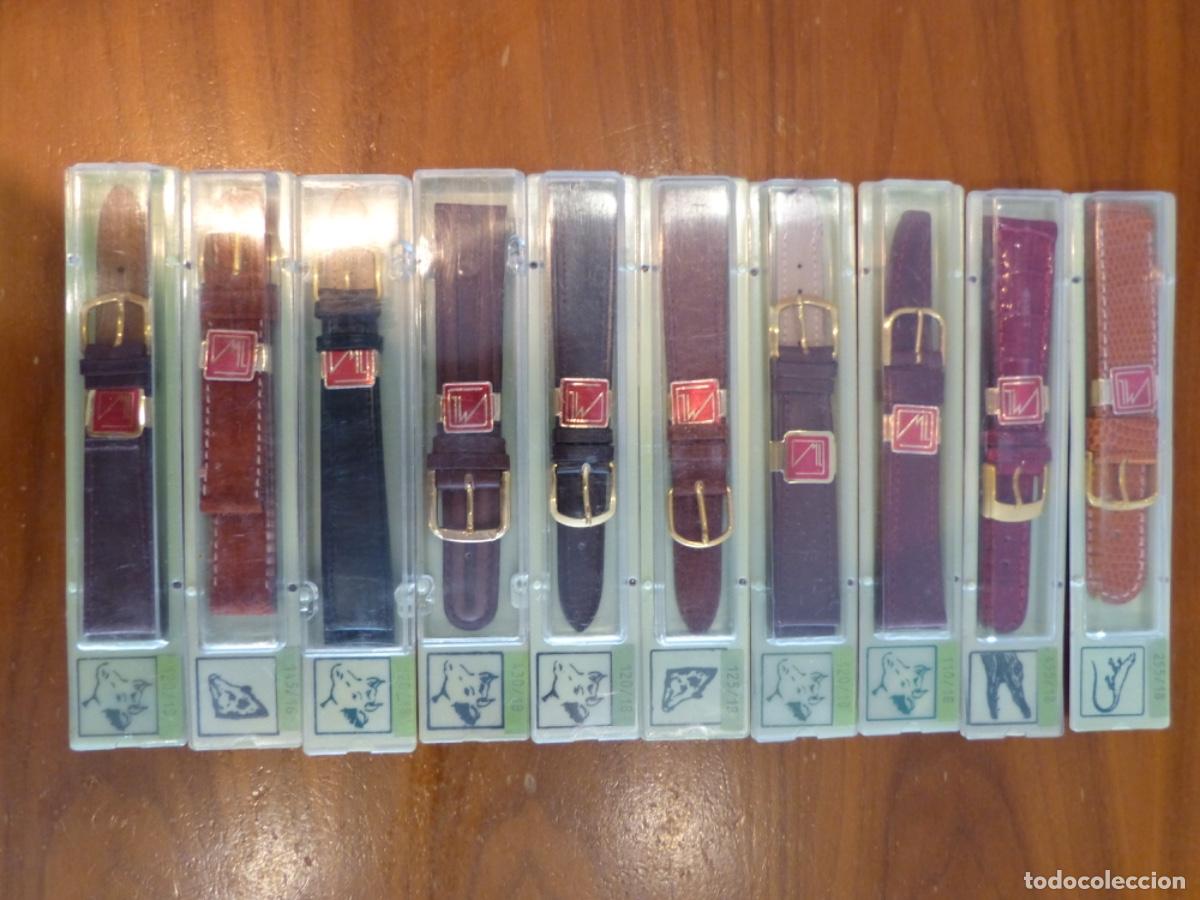 Recambios de relojes: Lote Correas Reloj Piel LM vintage 18mm