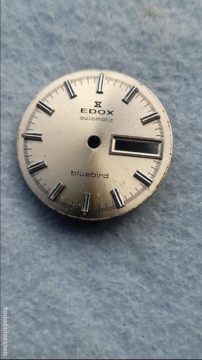 Pe&ccedil;as de reposi&ccedil;&atilde;o de rel&oacute;gios: Edox Bluebird Automatic. Esfera para Reloj Cl&aacute;sico de Caballero.
