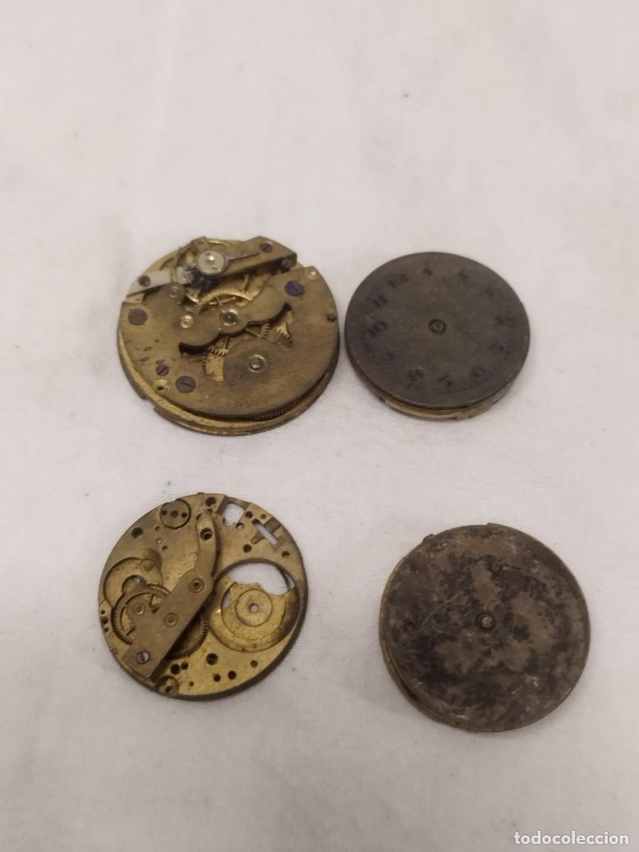 Recambios de relojes: Lote 4 maquinarias y movimientos de reloj mec&aacute;nico vintage. Para repuestos, restauraci&oacute;n, practicas.