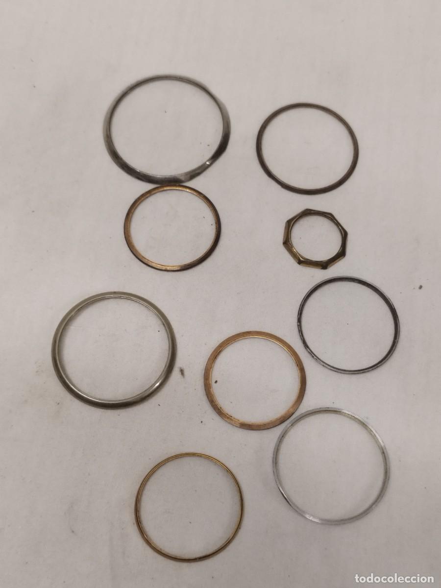 Recambios de relojes: Lote De 9 Biseles Y Fornituras De Reloj Vintage - Repuestos Y Reparaci&oacute;n.