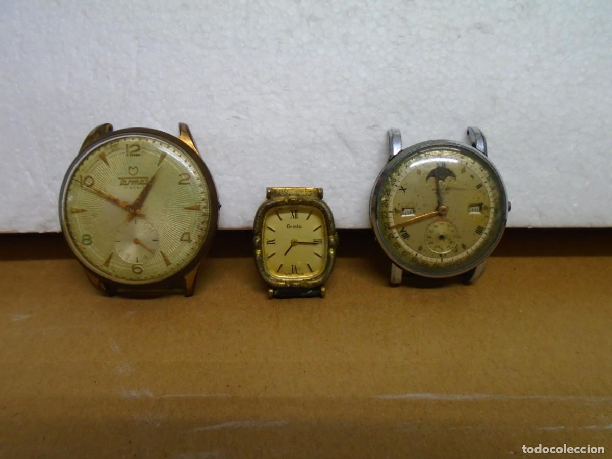 Recambios de relojes: LOTE DE ANTIGUOS RELOJES PARA REPARAR O PIEZAS MARCAS:RECORD,TORMAS Y ARISTO.