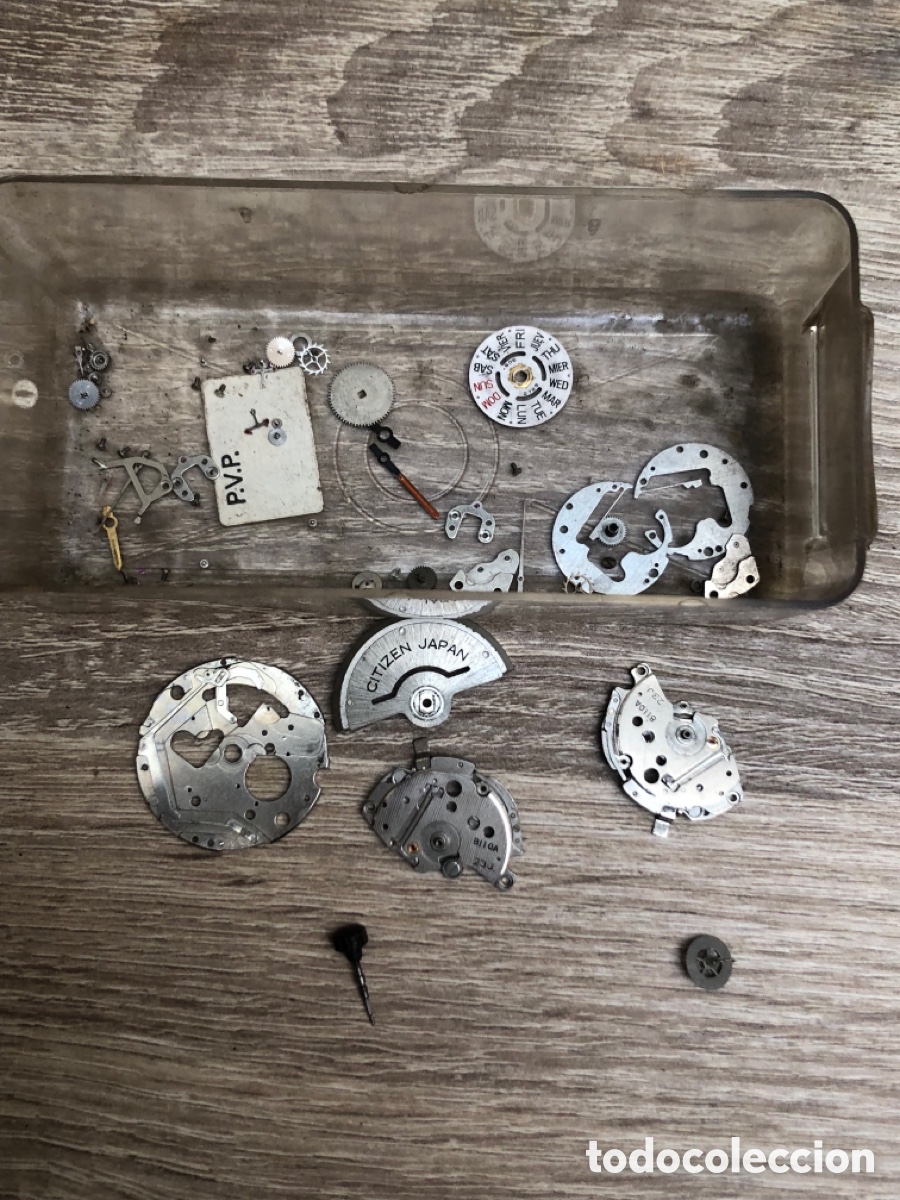 Recambios de relojes: Lote 2 calibre citizen auto crono m&aacute;s piezas