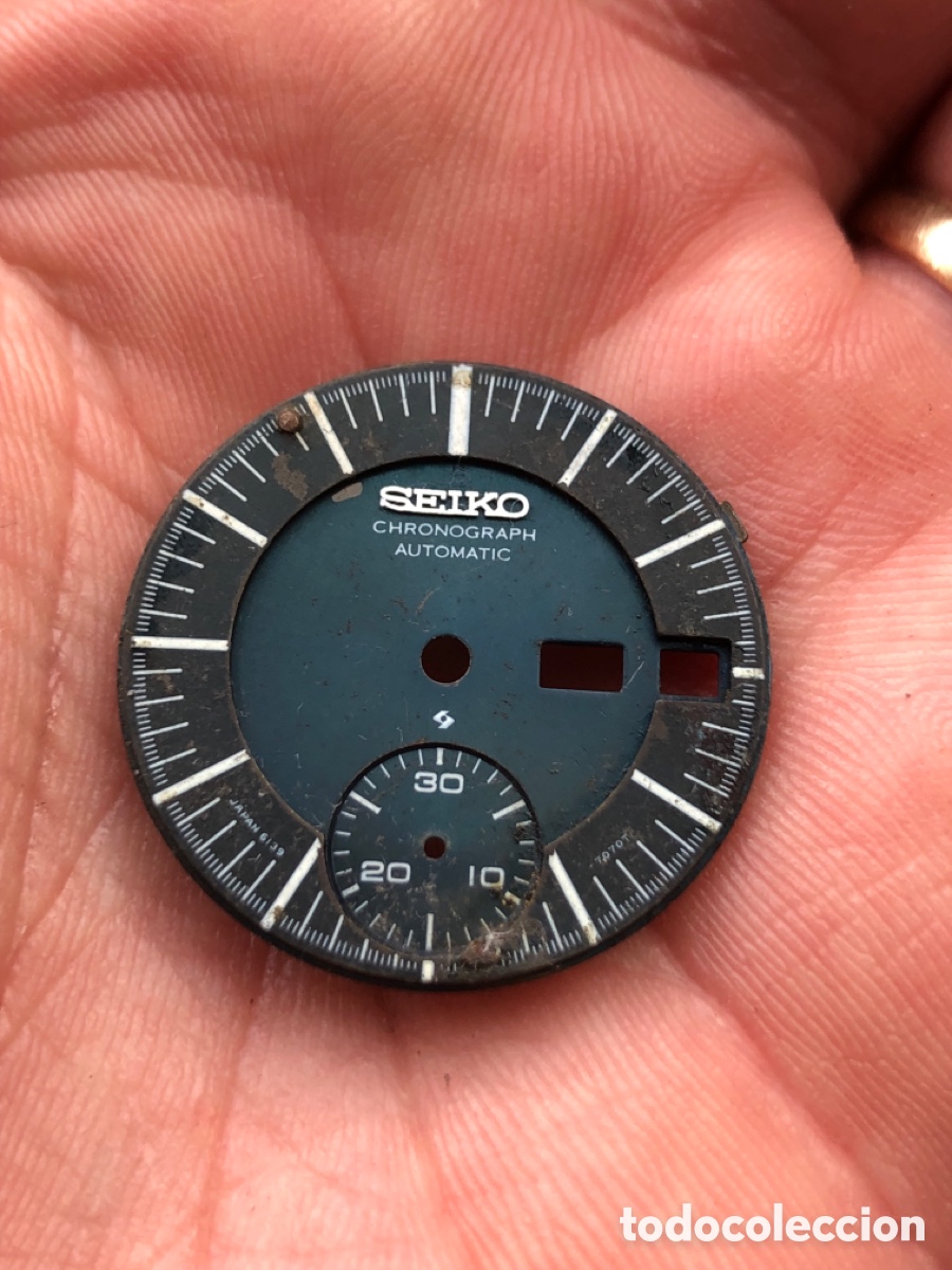 Recambios de relojes: Esfera reloj Seiko autom&aacute;tico cron&oacute;grafo