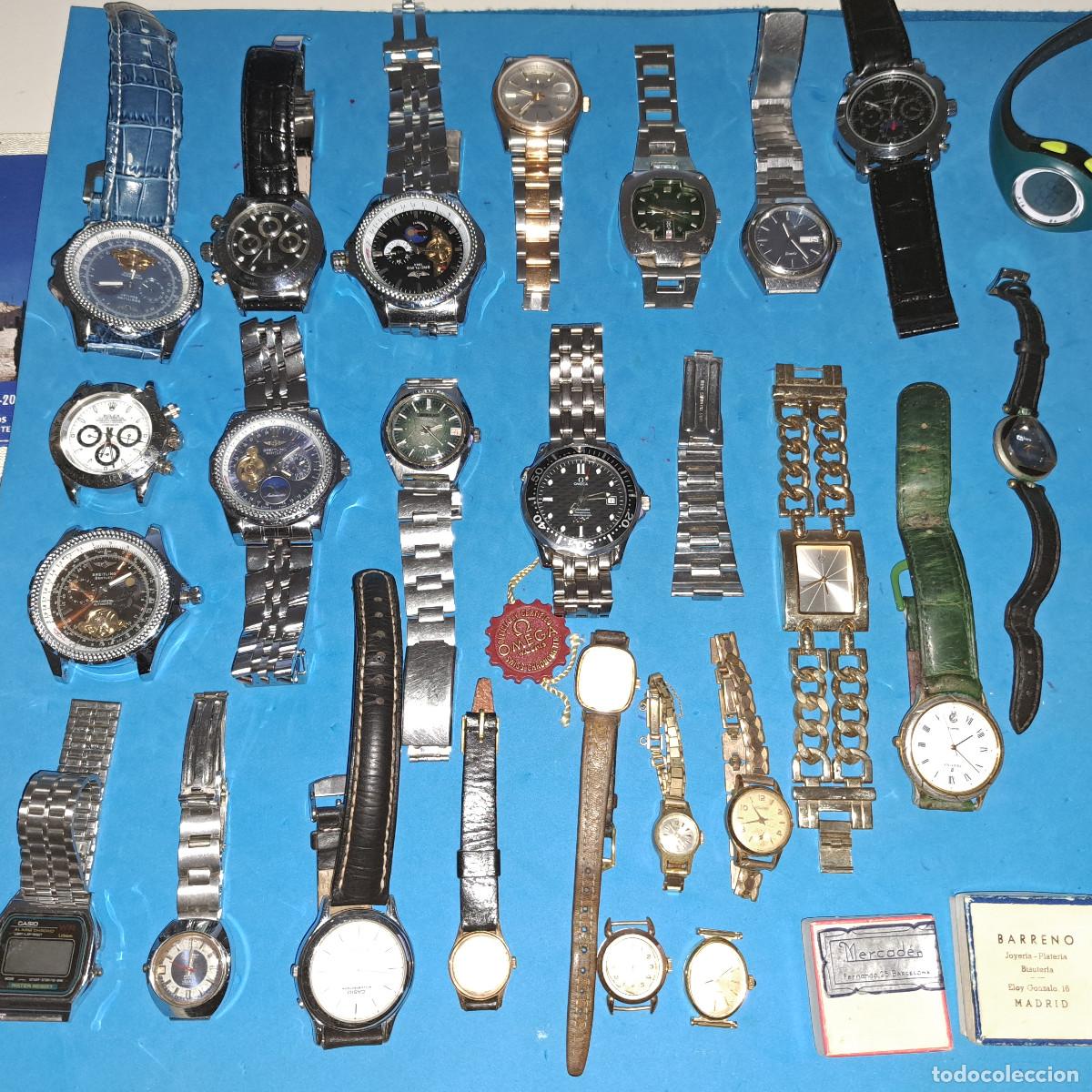 Recambios de relojes: LOTE DE 25 RELOJES AL PESO - 1645 GRAMOS - 16 ORIGINALES - FUNCIONANDO - SIN FUNCIONAR -PARA REPARAR