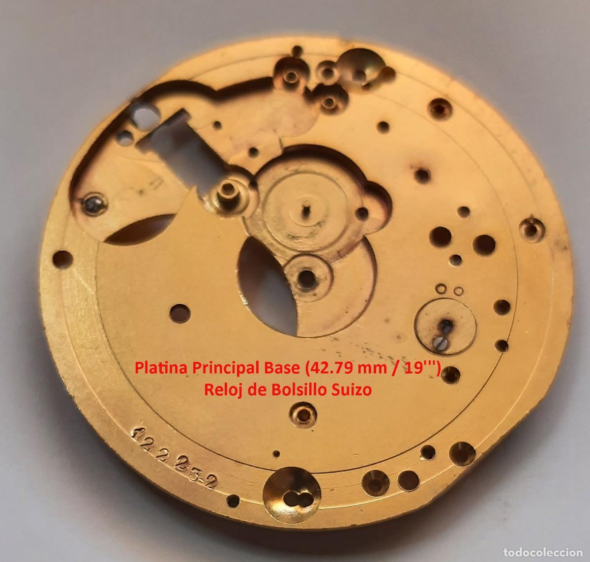 Recambios de relojes: Platina Principal Base (42.79 mm / 19''') - Reloj de Bolsillo Suizo - X